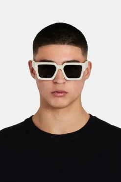 Women CLO-ACC Chunky Acetate Sunglasses - Ecru