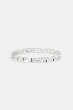 JWL-BRA Clear Double Baguette Stone Tennis Bracelet - 6mm