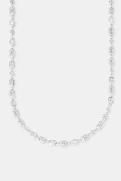 JWL-CHN Clear Multi Gemstone & Opal Chain - 6mm