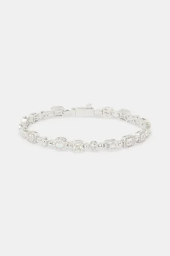 JWL-BRA Clear Multi Gemstone & Opal Bracelet - 6mm