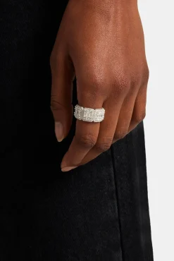 Women JWL-RNG Clustered Ring - White