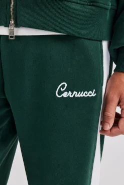 CLO-SET Contrast Panel Boxy Zip Through Tracksuit - Forest Green