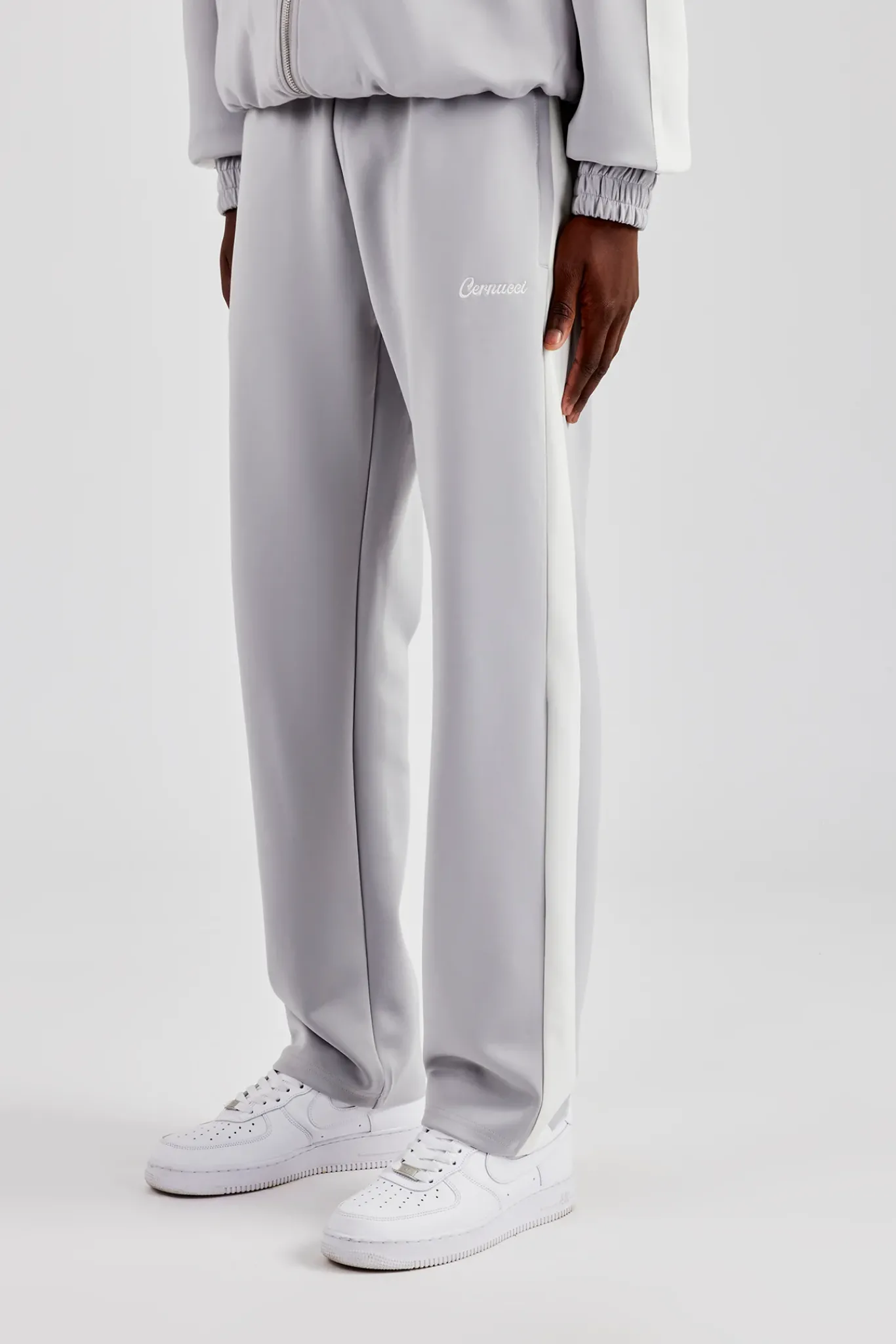 CLO-BOT-TRO Contrast Panel Track Pant - Grey
