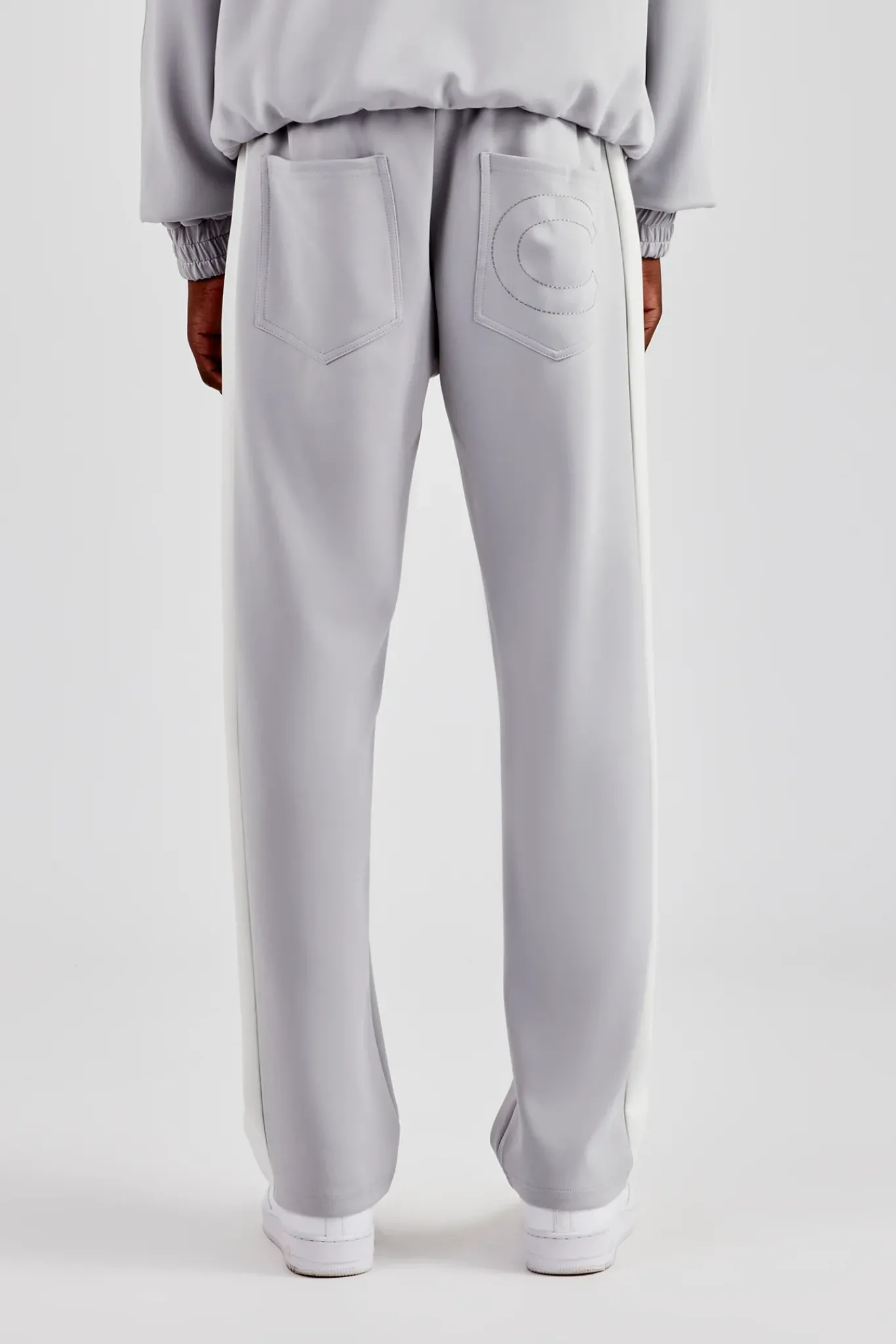 CLO-BOT-TRO Contrast Panel Track Pant - Grey