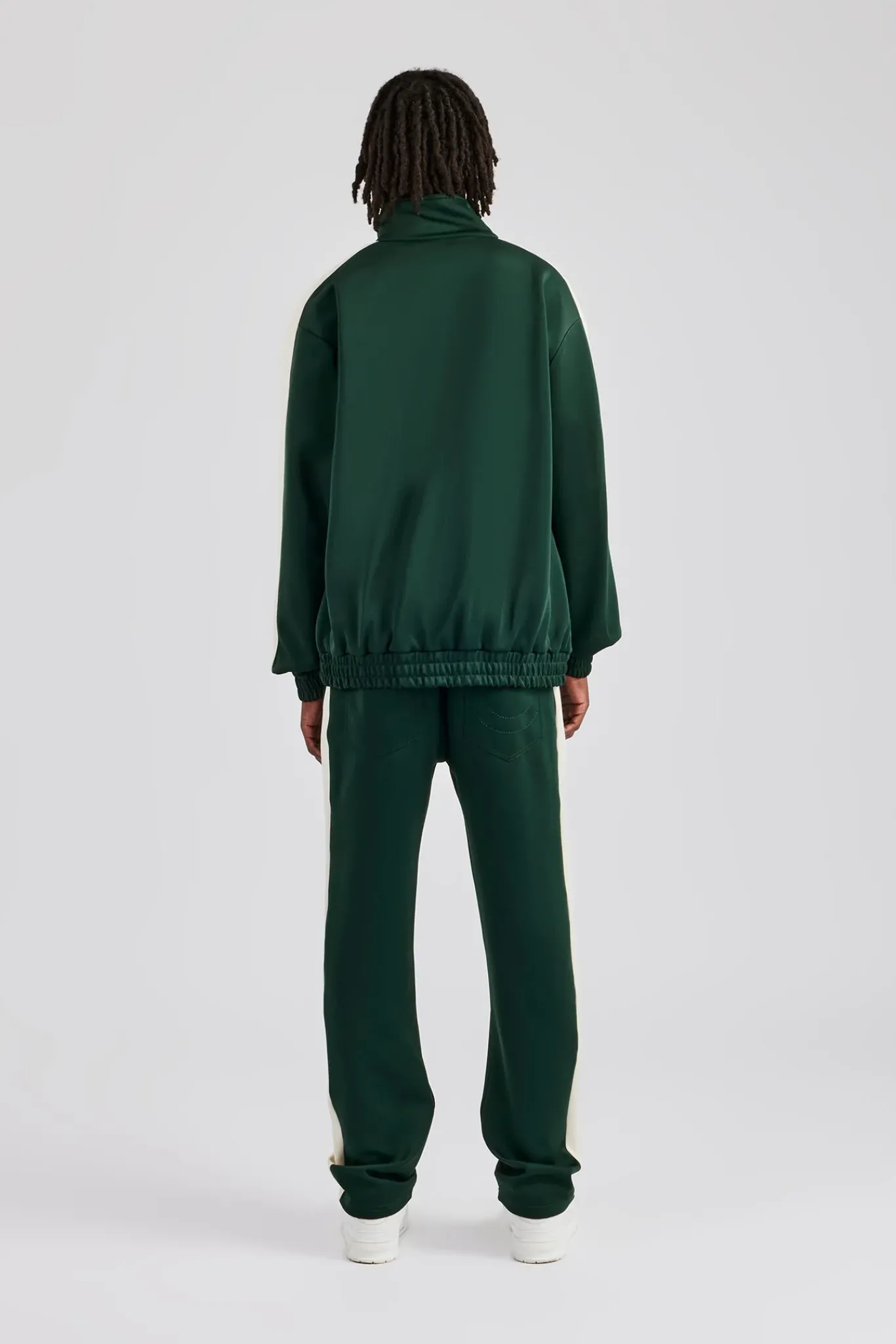 CLO-SET Contrast Panel Tracksuit - Forest Green