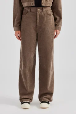 Women CLO-SET Cropped Cord Jacket & Trouser - Taupe