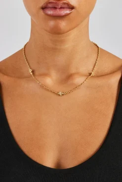 Women JWL-CHN Cross Thin Link Chain - 2.5mm - Gold