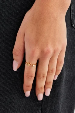 Women JWL-RNG Cut Out Cz Star Motif Ring - 8mm