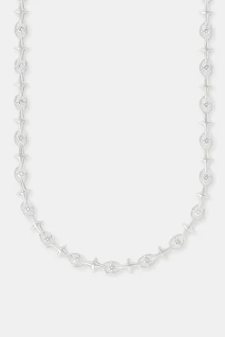 JWL-CHN Cz Circle Link Chain - 10mm