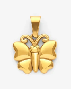 Women JWL-PEND 3D Butterfly Pendant - Gold