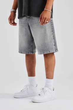 CLO-BOT-DEN Denim Bermuda Jorts - Washed Grey