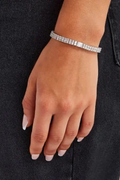 Women JWL-BRA Double Row Clear Gemstone Tennis Bracelet - 5mm