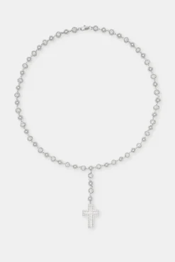 JWL-CHN Drop Cross Ice Ball Chain