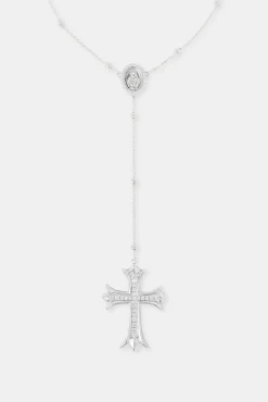 Women JWL-NECK Drop Pendant Cross Necklace - 40mm