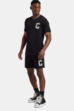 CLO-BOT Embellished C Relaxed Short - Black