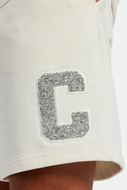 CLO-BOT Embellished C Relaxed Short - Off White