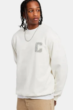 CLO-TOP-HS-SWE Embellished C Sweatshirt - Off White