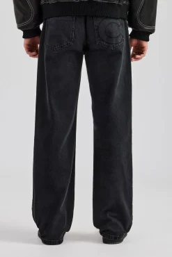 CLO-BOT-DEN Embellished Relaxed Fit Jean - Washed Black