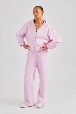 Women CLO-BOT-TRO Embroidered C Jogger - Pink