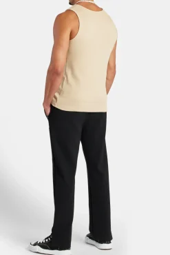 CLO-TOP-TEE Embroidered Slim Fit Vest - Stone