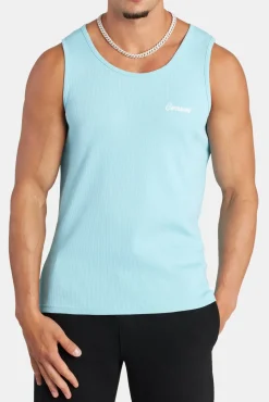 CLO-TOP-TEE Embroidered Slim Fit Vest - Blue