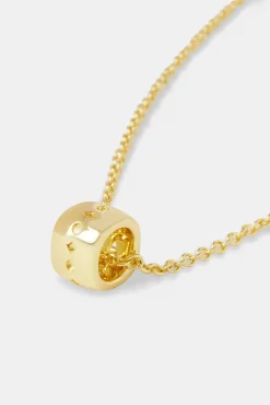Women JWL-NECK Engraved Hoop Rolo Necklace - 12mm