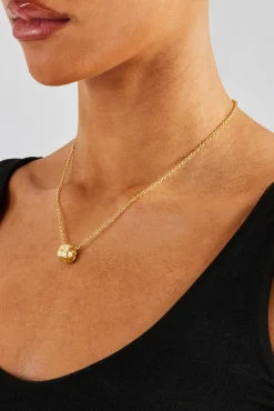 Women JWL-NECK Engraved Hoop Rolo Necklace - 12mm