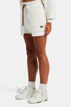 Women CLO-BOT Esportivo Embroidered Short - Off White