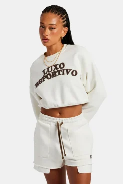 Women CLO-BOT Esportivo Embroidered Short - Off White