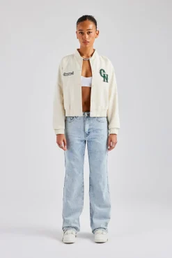 Women CLO-BOT-DEN Etched Relaxed Denim Jean - Ice Blue
