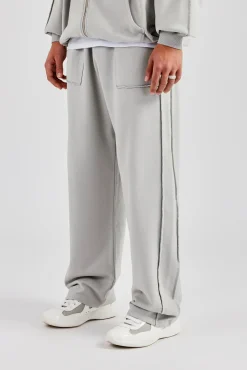CLO-BOT-TRO Exposed Seam Straight Leg Jogger - Ash Grey