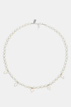 JWL-NECK-PRL Freshwater Pearl Cross Necklace