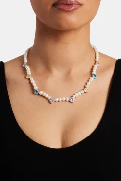 Women JWL-NECK-PRL Freshwater Pearl Heart Gemstone Necklace
