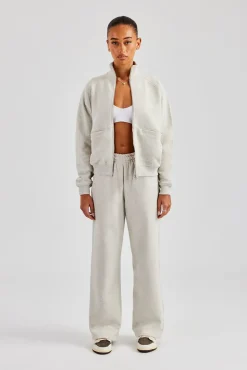 Women CLO-SET Funnel Neck Zip Through Tracksuit - Ash Grey
