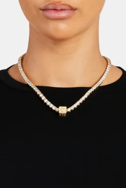 Women JWL-PEND Gold Plated Iced D Letter Block Pendant