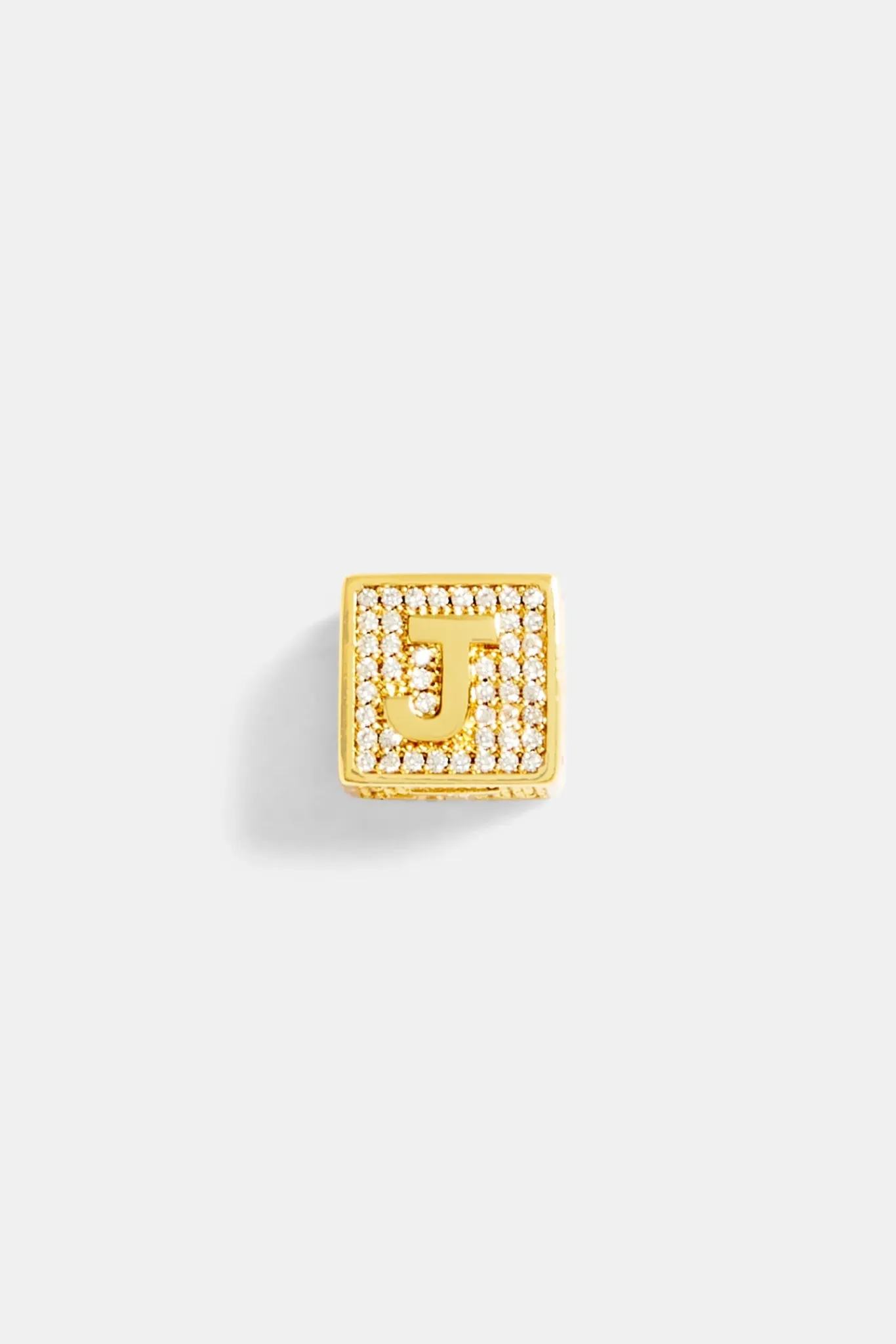 Women JWL-PEND Gold Plated Iced J Letter Block Pendant