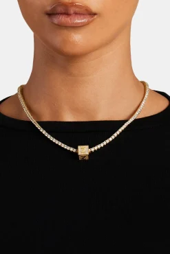 Women JWL-PEND Gold Plated Iced Z Letter Block Pendant