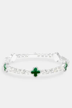 JWL-BRA Green Motif Tennis Bracelet