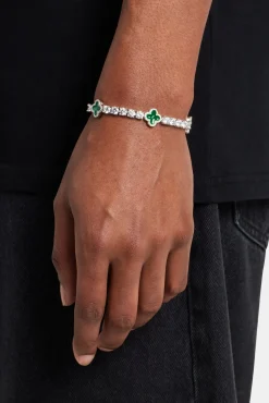 JWL-BRA Green Motif Tennis Bracelet