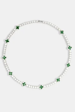 JWL-CHN Green Motif Tennis Chain