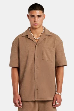 CLO-TOP-SHIR Heavyweight Textured Shirt - Mocha