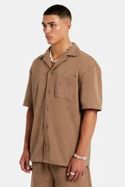 CLO-TOP-SHIR Heavyweight Textured Shirt - Mocha