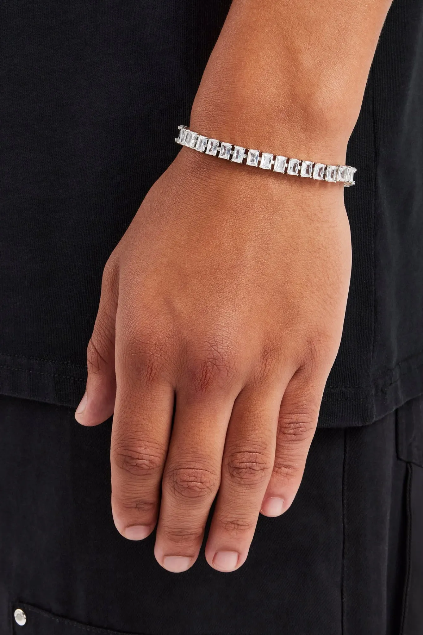 JWL-BRA Iced Baguette Stone Tennis Bracelet - 6mm