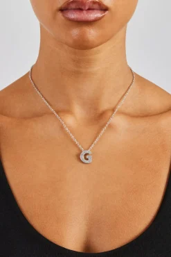 Women JWL-PEND Iced Balloon Letter Necklace - 20mm