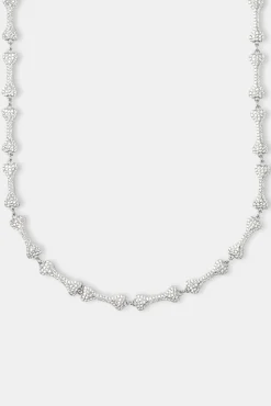 JWL-CHN Iced Bone Chain - White