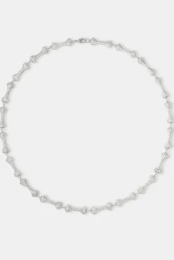 JWL-CHN Iced Bone Chain - White