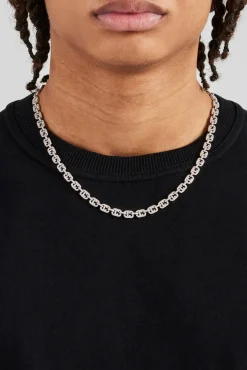 JWL-CHN Iced C Coffee Bean Link Chain - 6mm