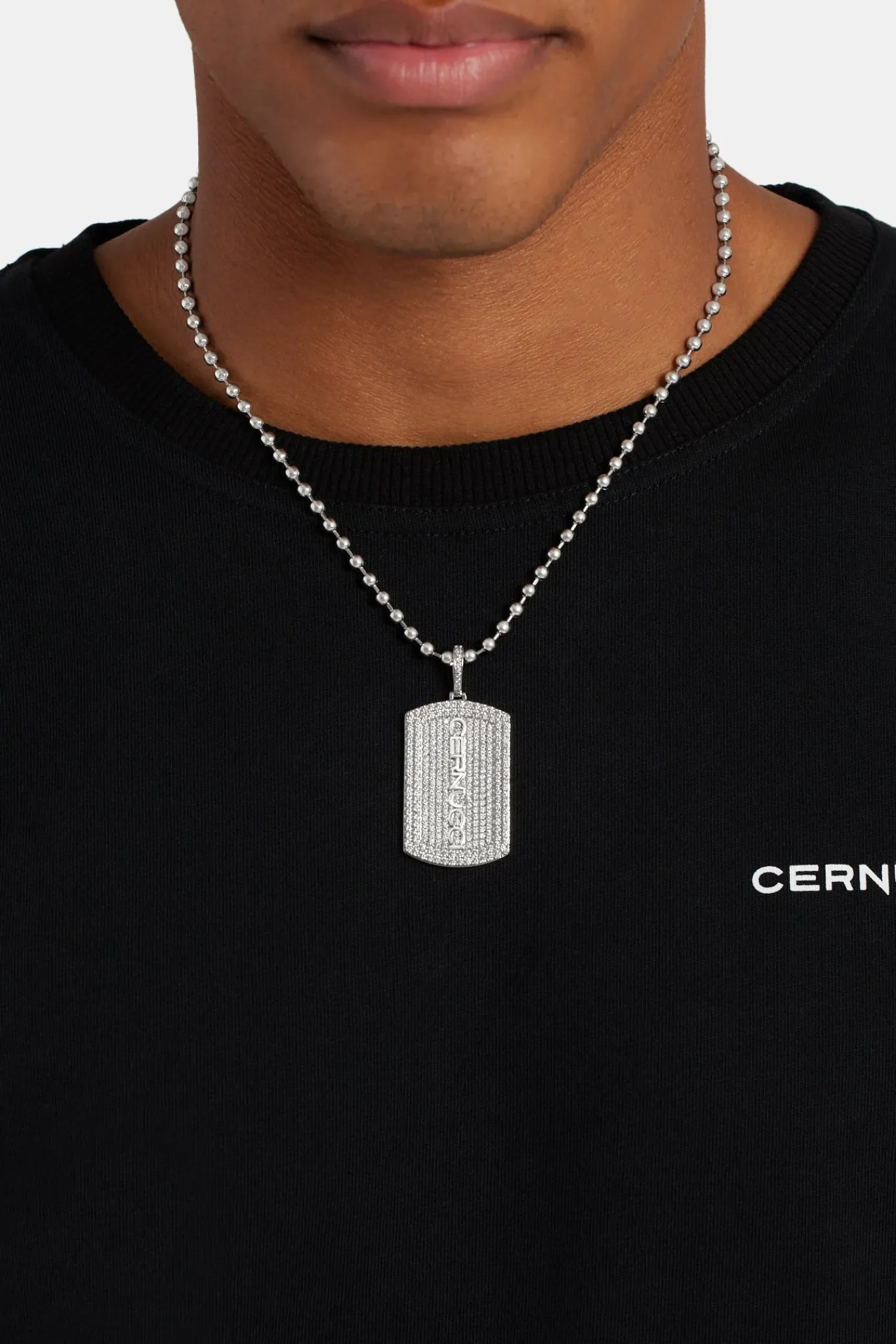 JWL-PEND Iced Cernucci Dog Tag