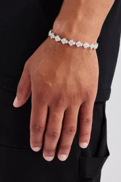 JWL-BRA Iced Cross Bracelet - 8mm