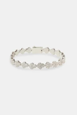 JWL-BRA Iced Cross Bracelet - 8mm